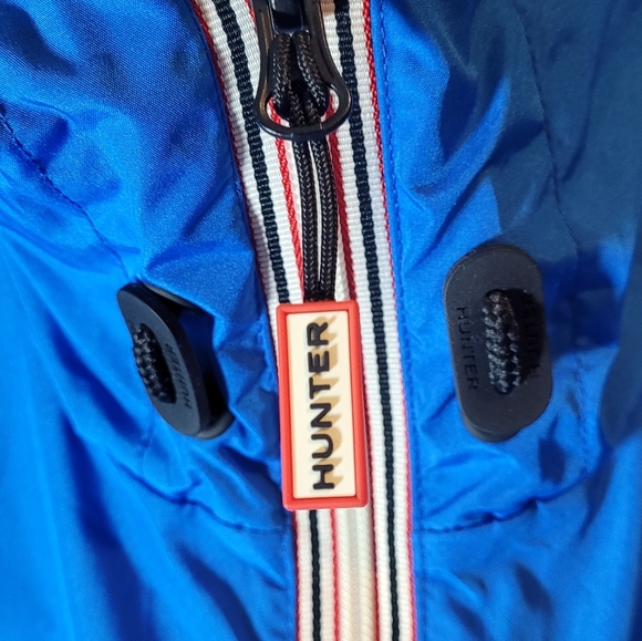 Hunter Men's Original Shell Hooded Jacket Bucket Blue Size Medium - Picture 2 of 6